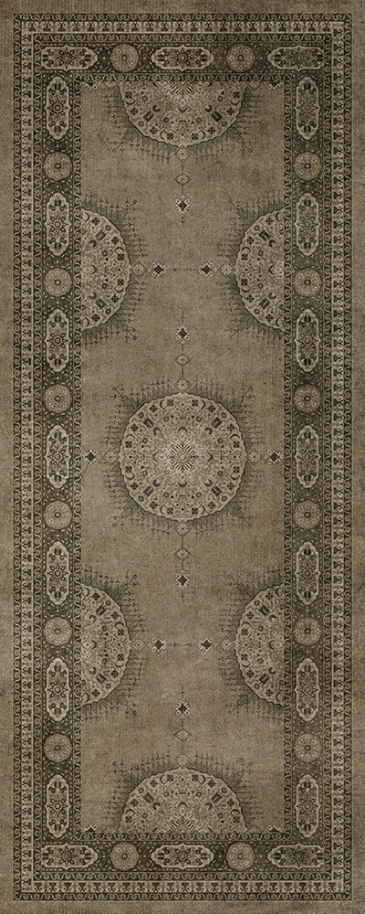 Tabriz Daeva - vinyl floor cloth sizes 30x75, 36x90
