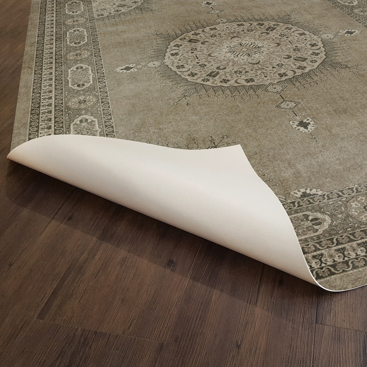 Tabriz Daeva - vinyl floor cloth underside 