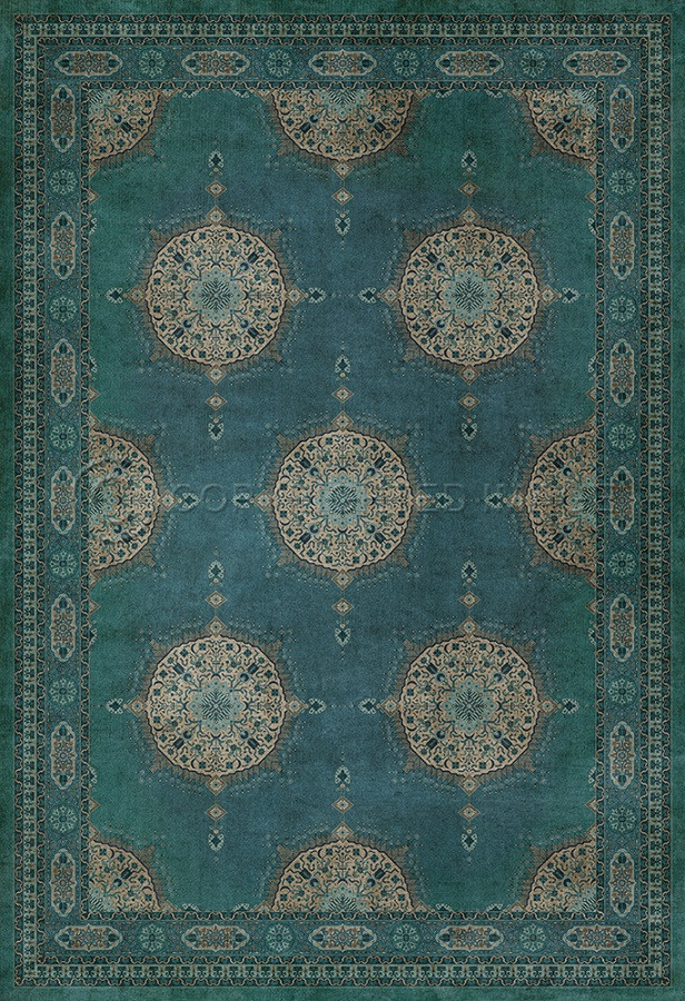 Tabriz Govad - vinyl floor cloth sizes 52x76, 70x102, 84x120, 96x140, 120x175
