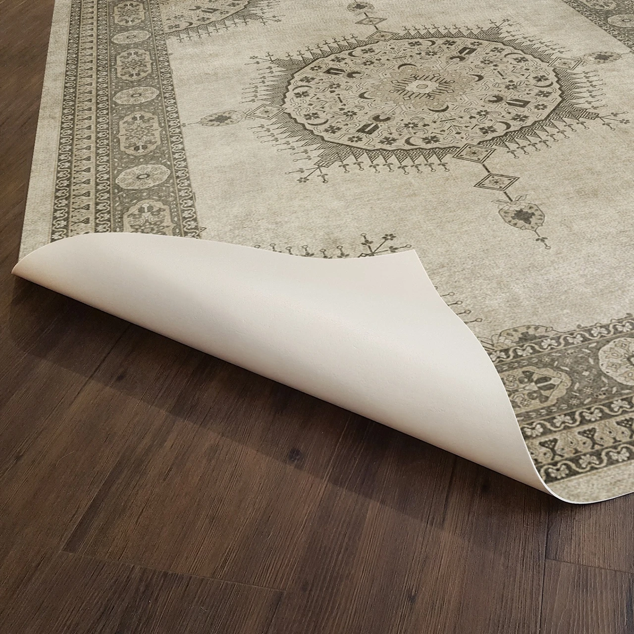 Tabriz Mithras - vinyl floor cloth underside 