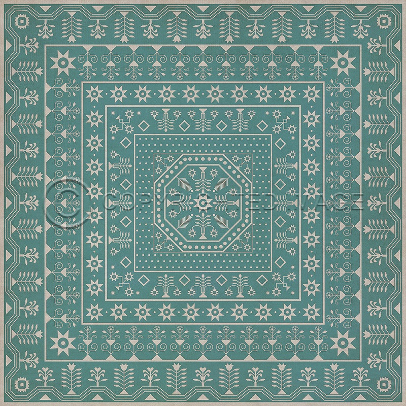 Embroidery A Rain of Melody - vinyl floor cloth, Image for all square sizes