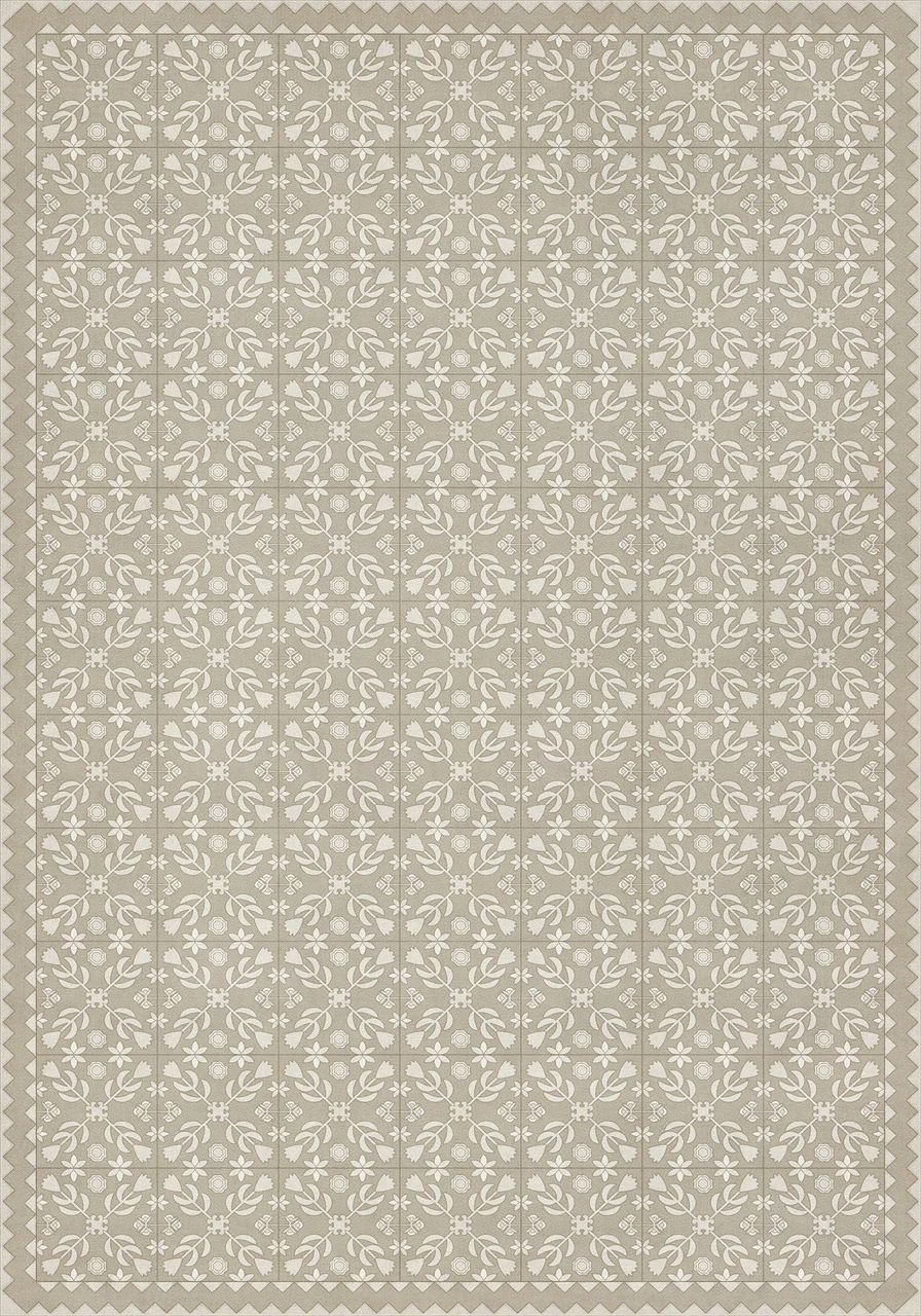 Floral Quilt The Woman in White - vinyl floor cloth 84x120