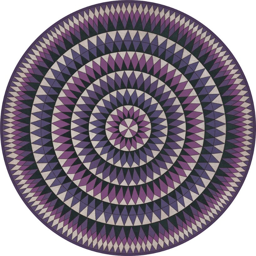 Bulls Eye Always Expanding - vinyl floor cloth, image for all sizes 