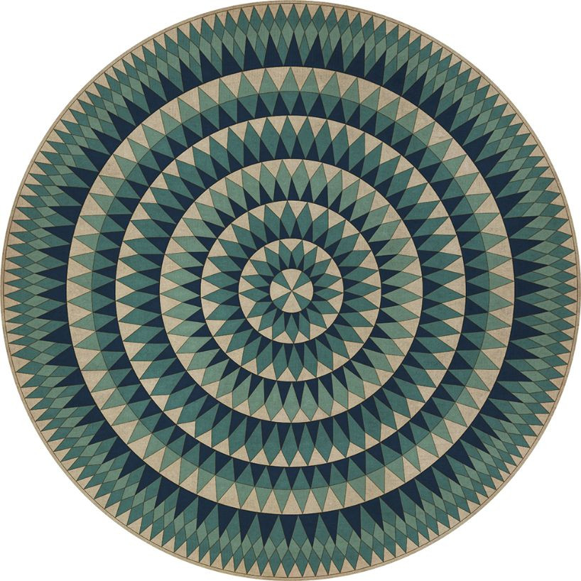 Bulls Eye Vaulted Wonder - vinyl floor cloth, image for all sizes  