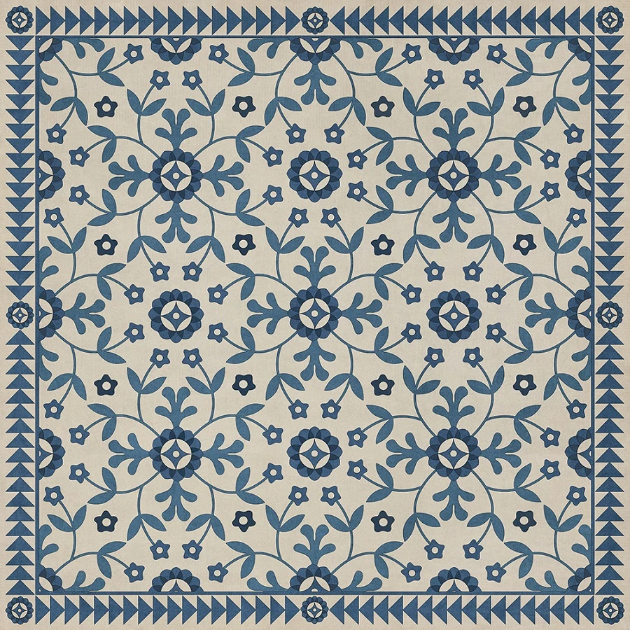 Whig Rose The Day Has Eyes - vinyl floor cloth sizes 36x36, 48x48, 60x60, 72x72