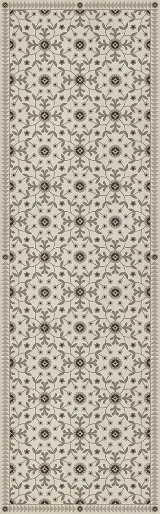 Whig Rose Meditations Divine and Moral - vinyl floor cloth sizes 24x77, 30x96, 26x83, 36x115