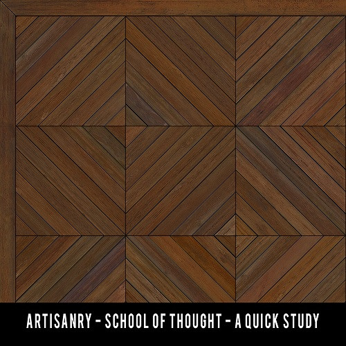 School of Thought A Quick Study - vinyl floor cloth 5"x5" swatch