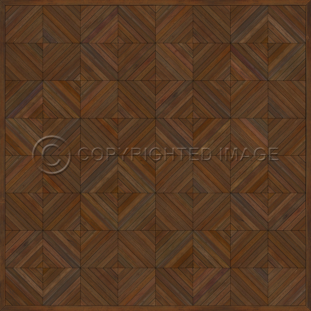 School of Thought A Quick Study - vinyl floor cloth sizes 60x60, 72x72