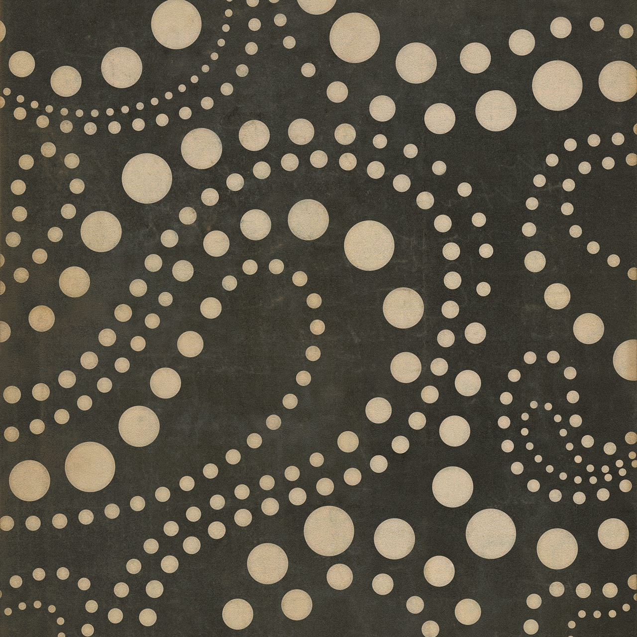 Classic Pattern 12 Black Hole - vinyl floor cloth all square sizes