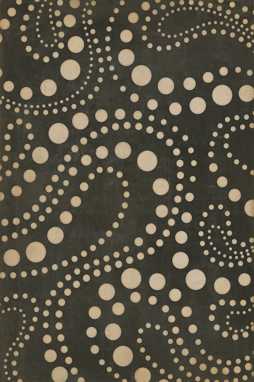 Classic Pattern 12 Black Hole - vinyl floor cloth all sizes