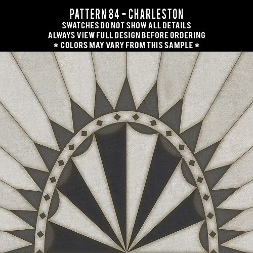 Pattern 84 Charleston round - vinyl floor cloth swatch sample