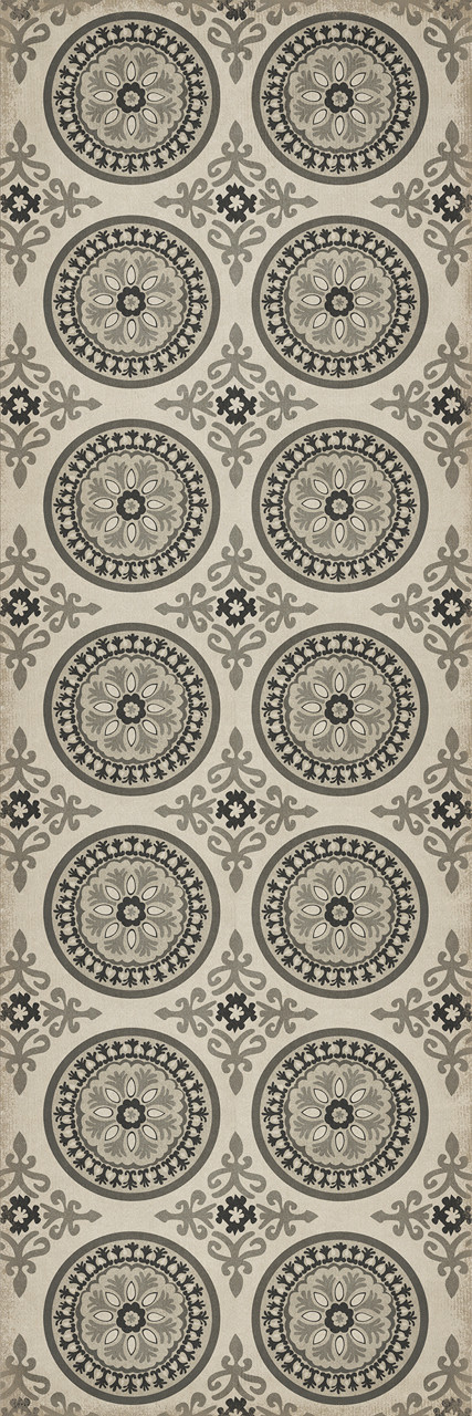 Pattern 43 Peace - vinyl floor cloth  size 36x108