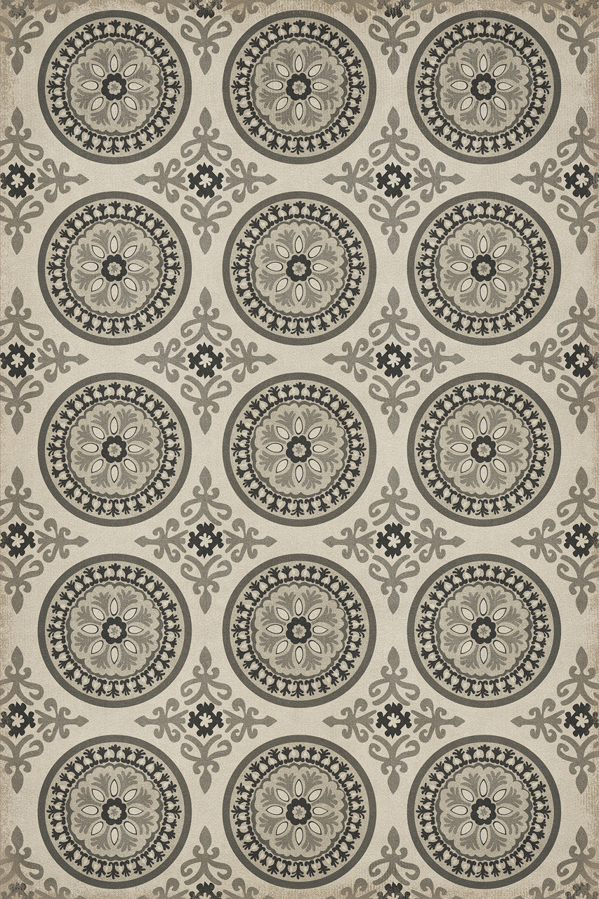 Pattern 43 Peace - vinyl floor cloth sizes 20x30, 24x36, 30x44, 38x56, 52x76, 70x102