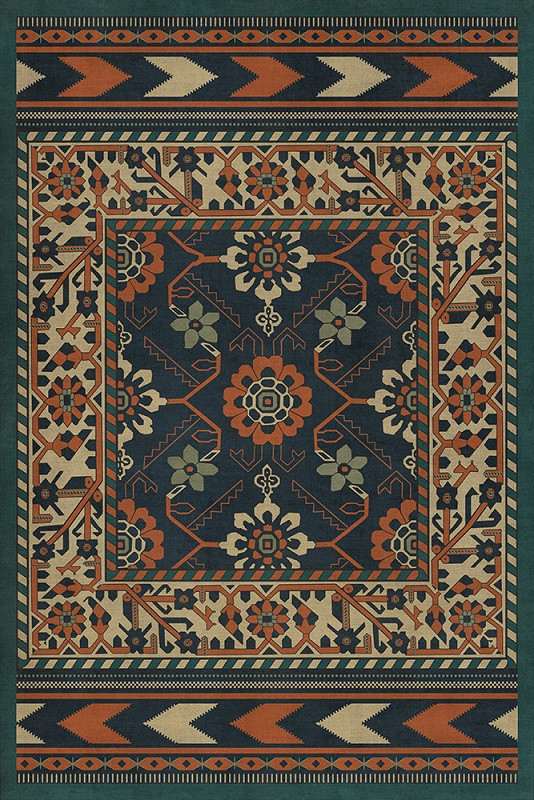 Balouch Sambay - vinyl floor cloth sizes 20x30, 24x36