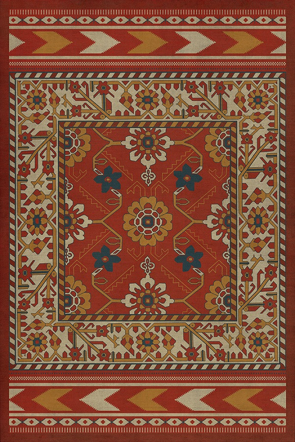 Balouch Jannat - vinyl floor cloth sizes 20x30, 24x36