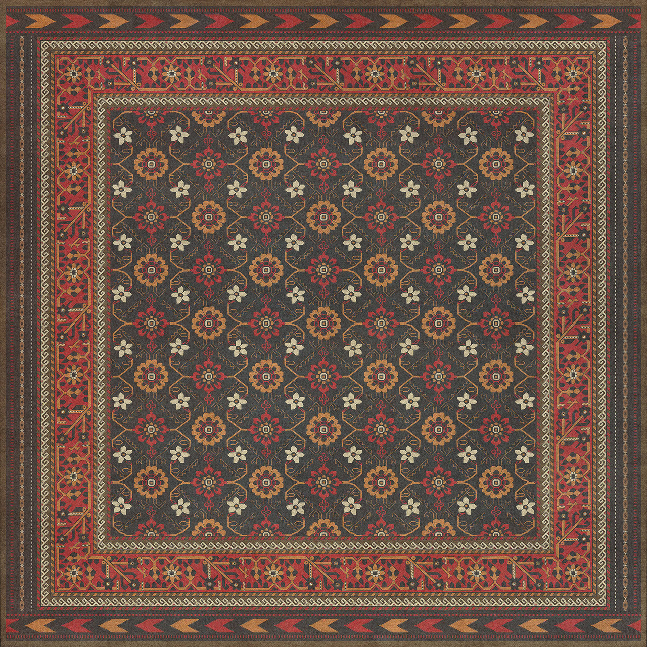 Balouch Lalen - vinyl floor cloth 84x84