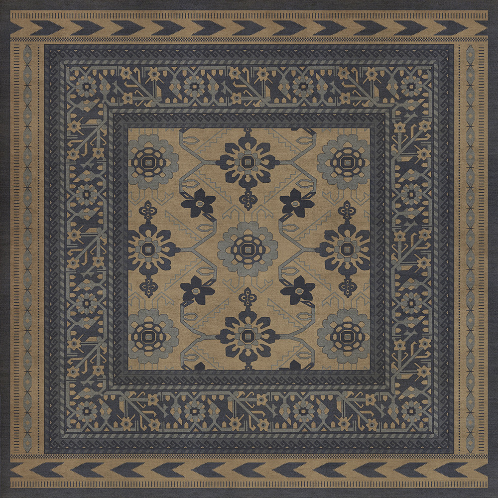Balouch Nodakk - vinyl floor cloth 36x36