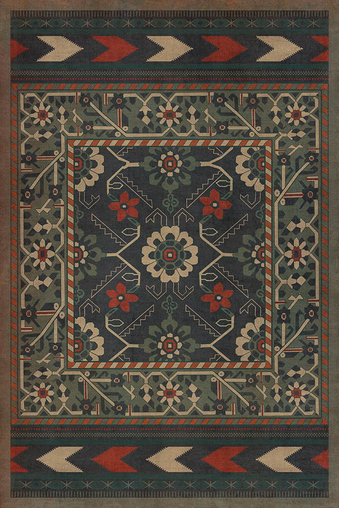 Balouch Pahwal - vinyl floor cloth sizes 20x30, 24x36