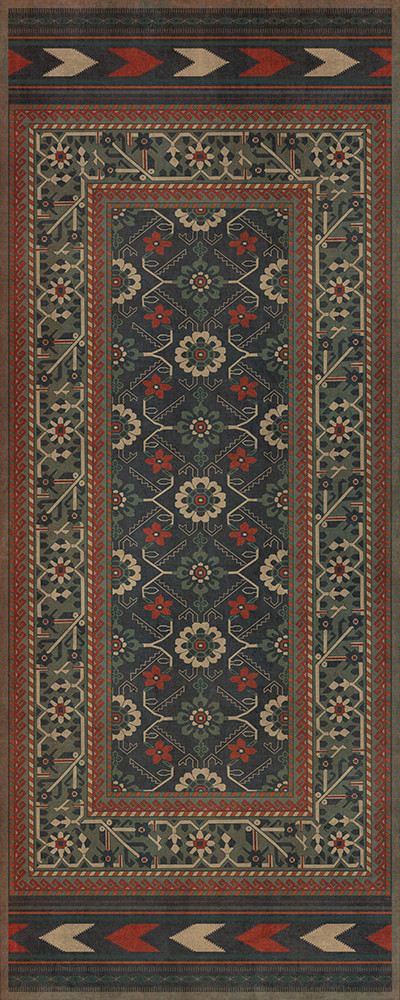 Balouch Pahwal - vinyl floor cloth 36x90, 30x75