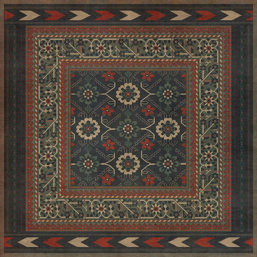 Balouch Pahwal - vinyl floor cloth 48x48