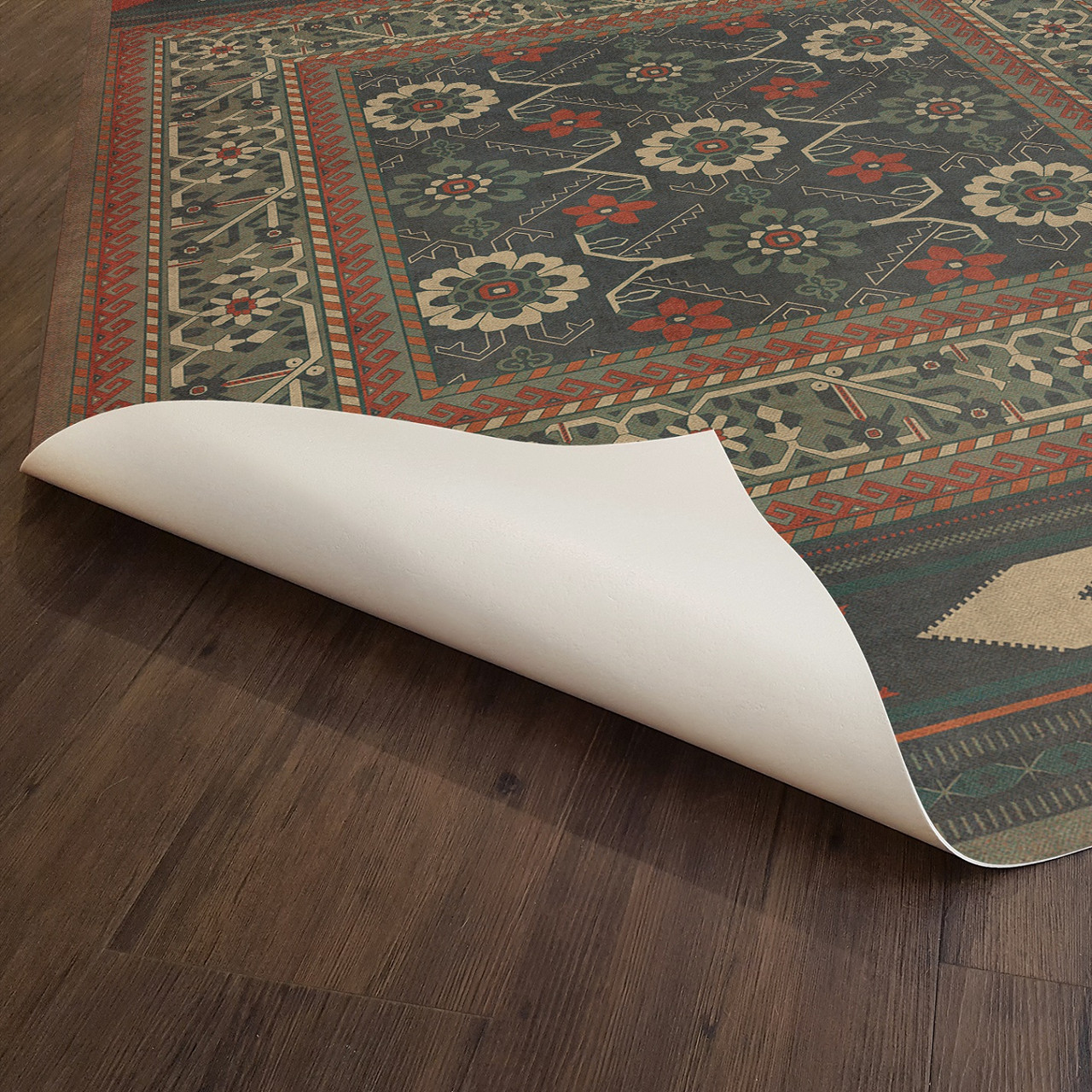 Balouch Pahwal - vinyl floor cloth underside 