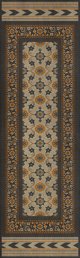 Balouch Zargul - vinyl floor cloth sizes 24x77, 30x96, 26x83, 36x115
