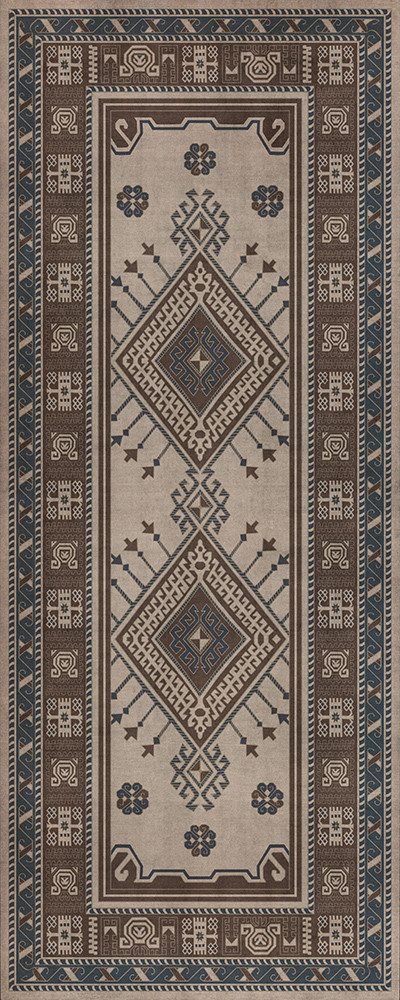 Bergama Adnan - vinyl floor cloth sizes 30x75, 36x90