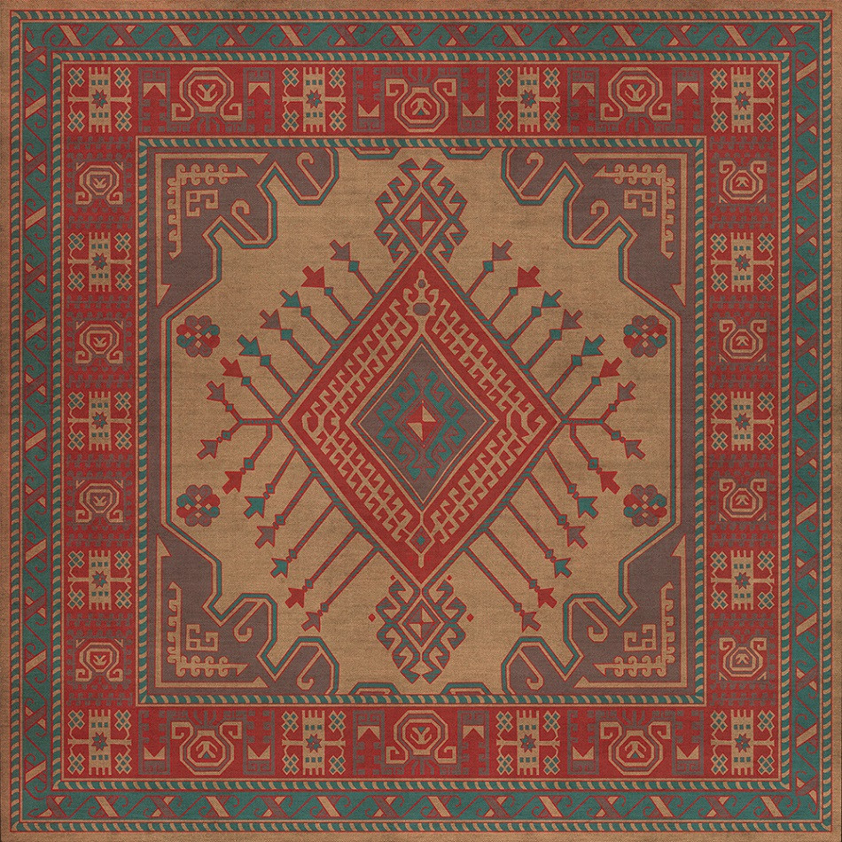 Bergama Altan - vinyl floor cloth 48x48