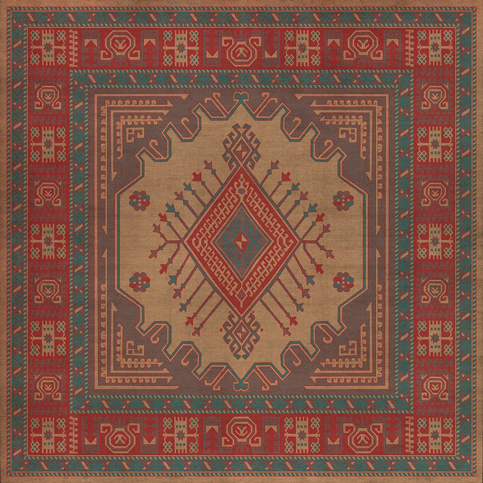 Bergama Altan - vinyl floor cloth 72x72