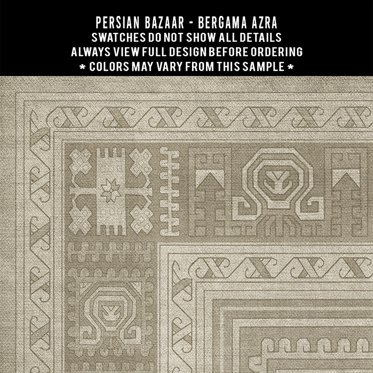 Bergama Azra - vinyl floor cloth 5"x5" swatch