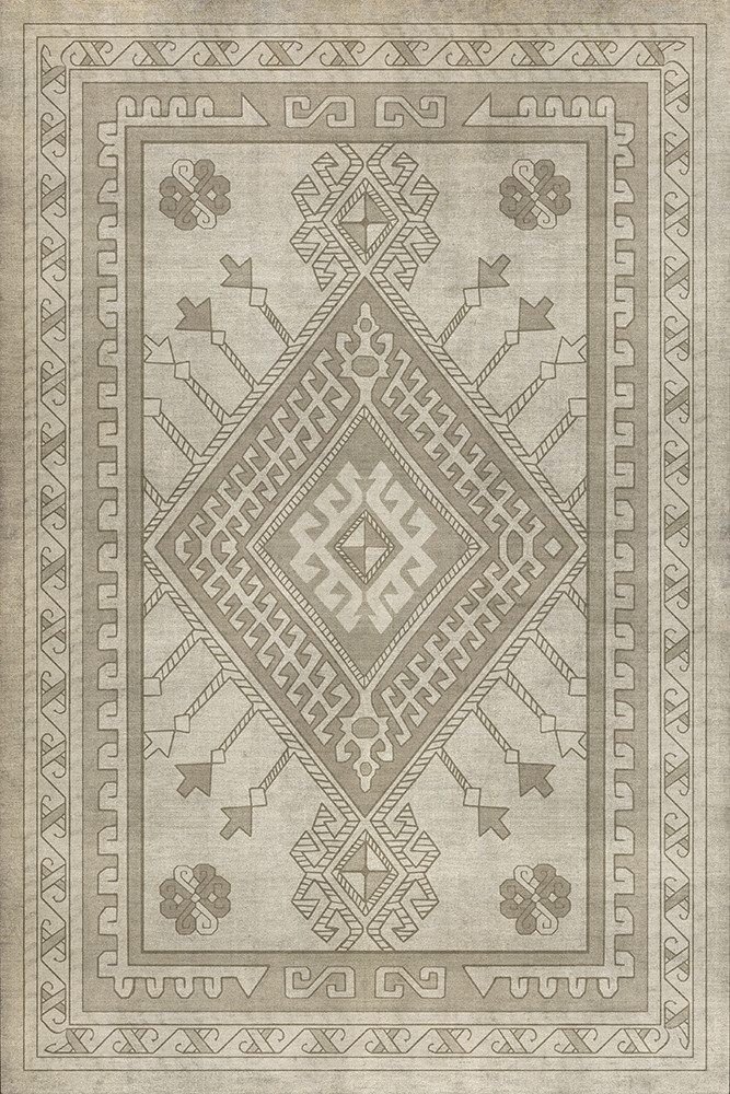 Bergama Azra - vinyl floor cloth sizes 20x30, 24x36