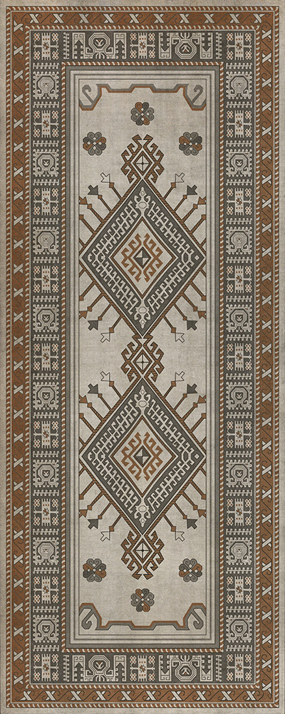 Bergama Emir - vinyl floor cloth sizes 30x75, 36x90