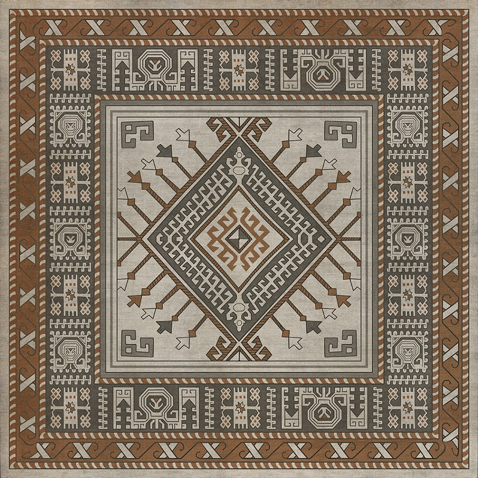 Bergama Emir - vinyl floor cloth 36x36