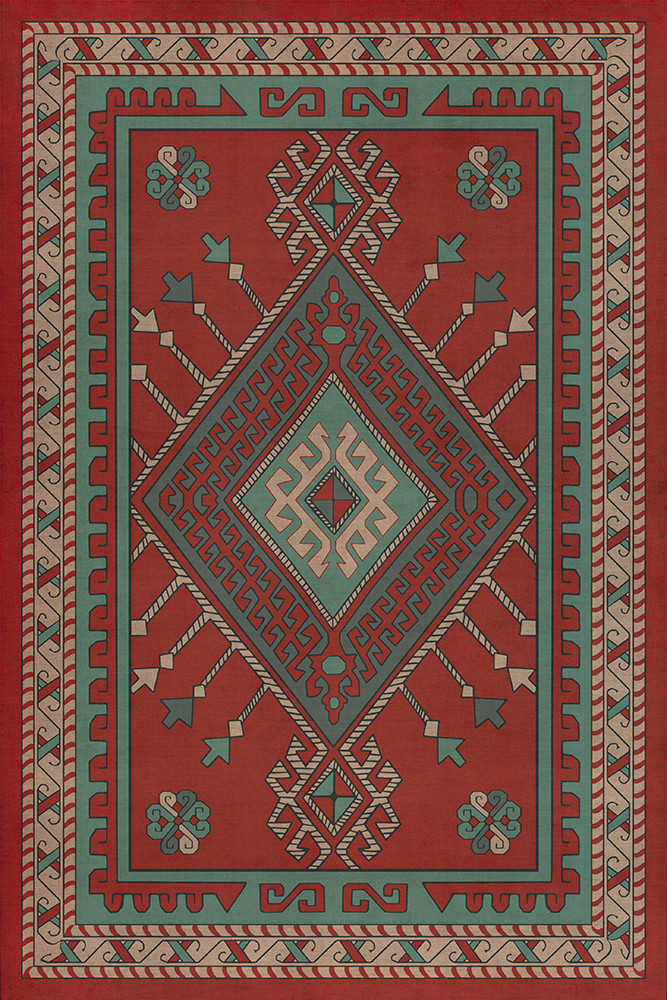 Bergama Ikbal - vinyl floor cloth sizes 20x30, 24x36
