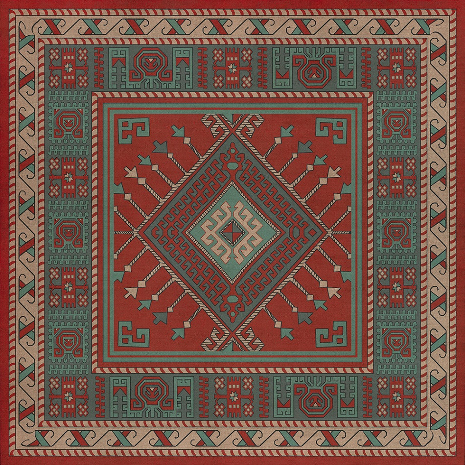 Bergama Ikbal - vinyl floor cloth 36x36