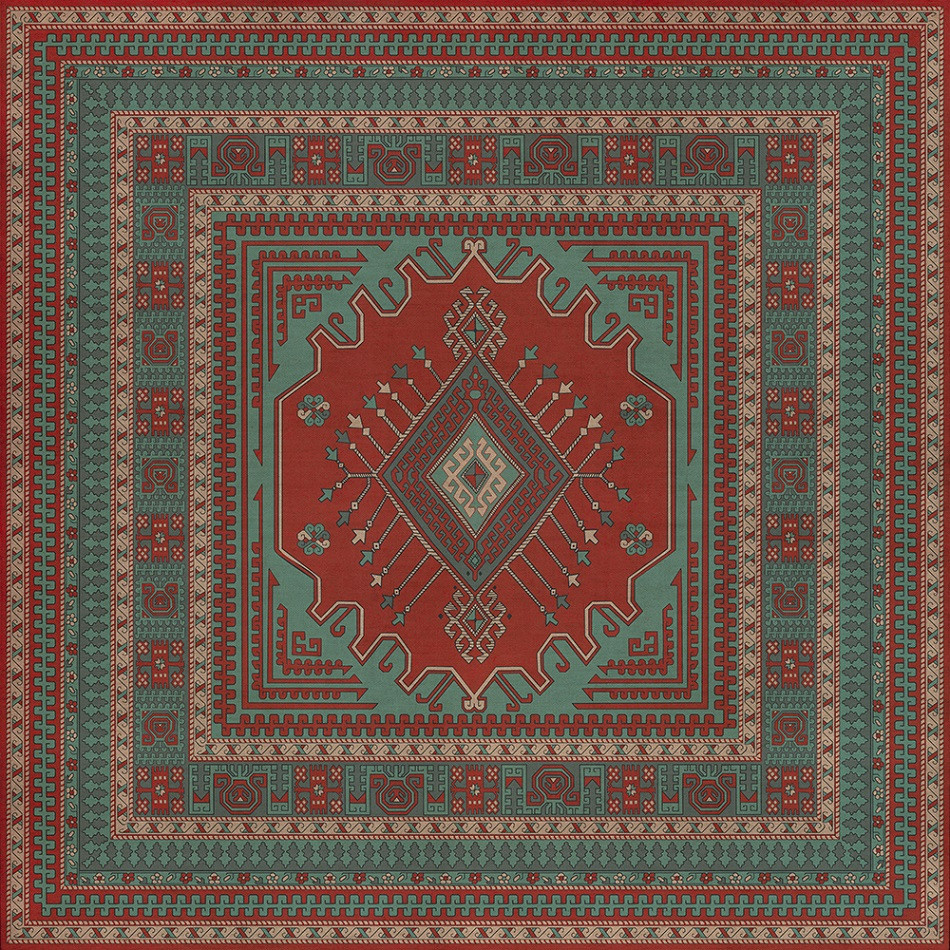 Bergama Ikbal - vinyl floor cloth 120x120