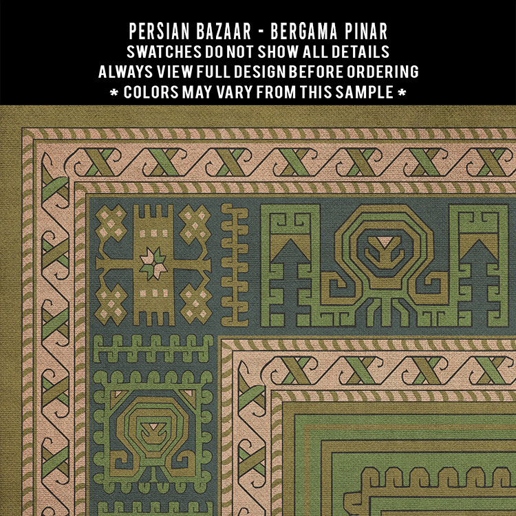 Bergama Pinar - vinyl floor cloth 5"x5" swatch