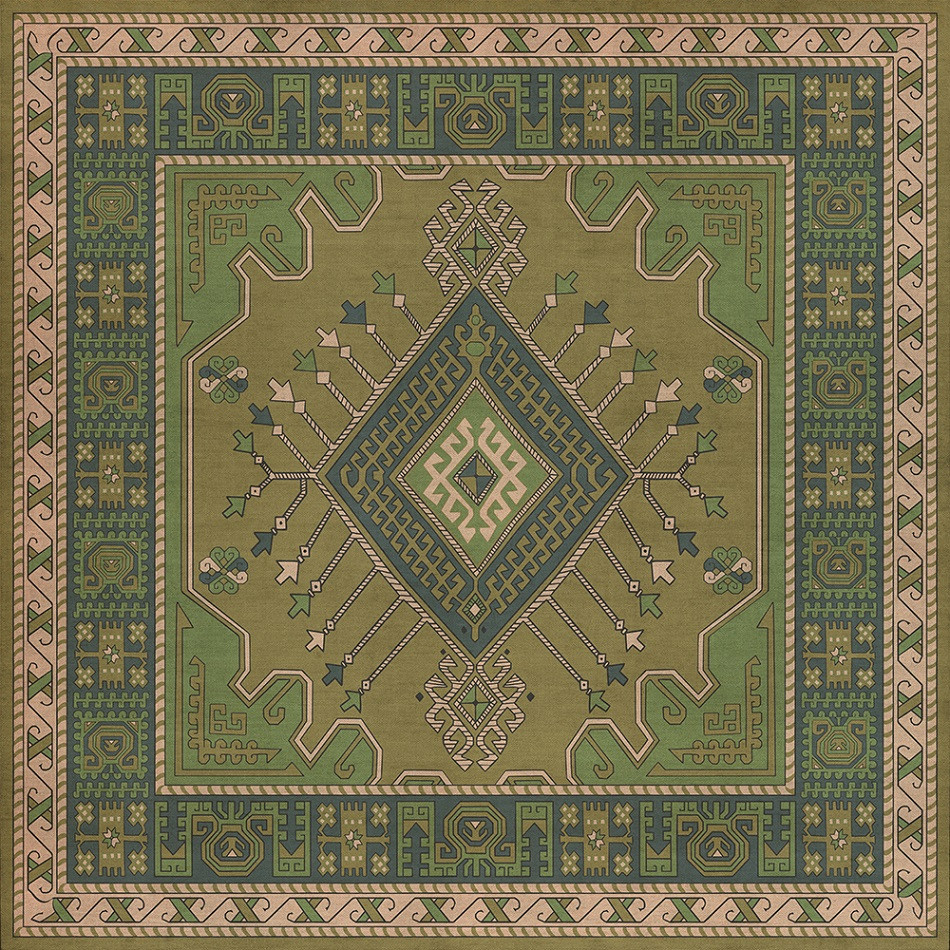 Bergama Pinar - vinyl floor cloth 48x48