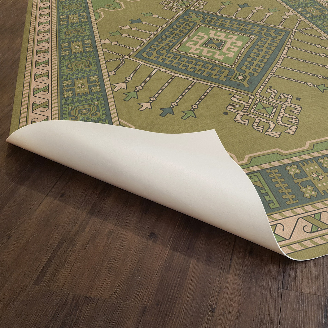 Bergama Pinar - vinyl floor cloth underside 