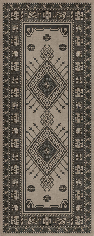 Bergama Seda - vinyl floor cloth sizes 36x90, 30x75