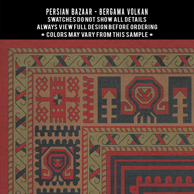 Bergama Volkan - vinyl floor cloth 5"x5" swatch
