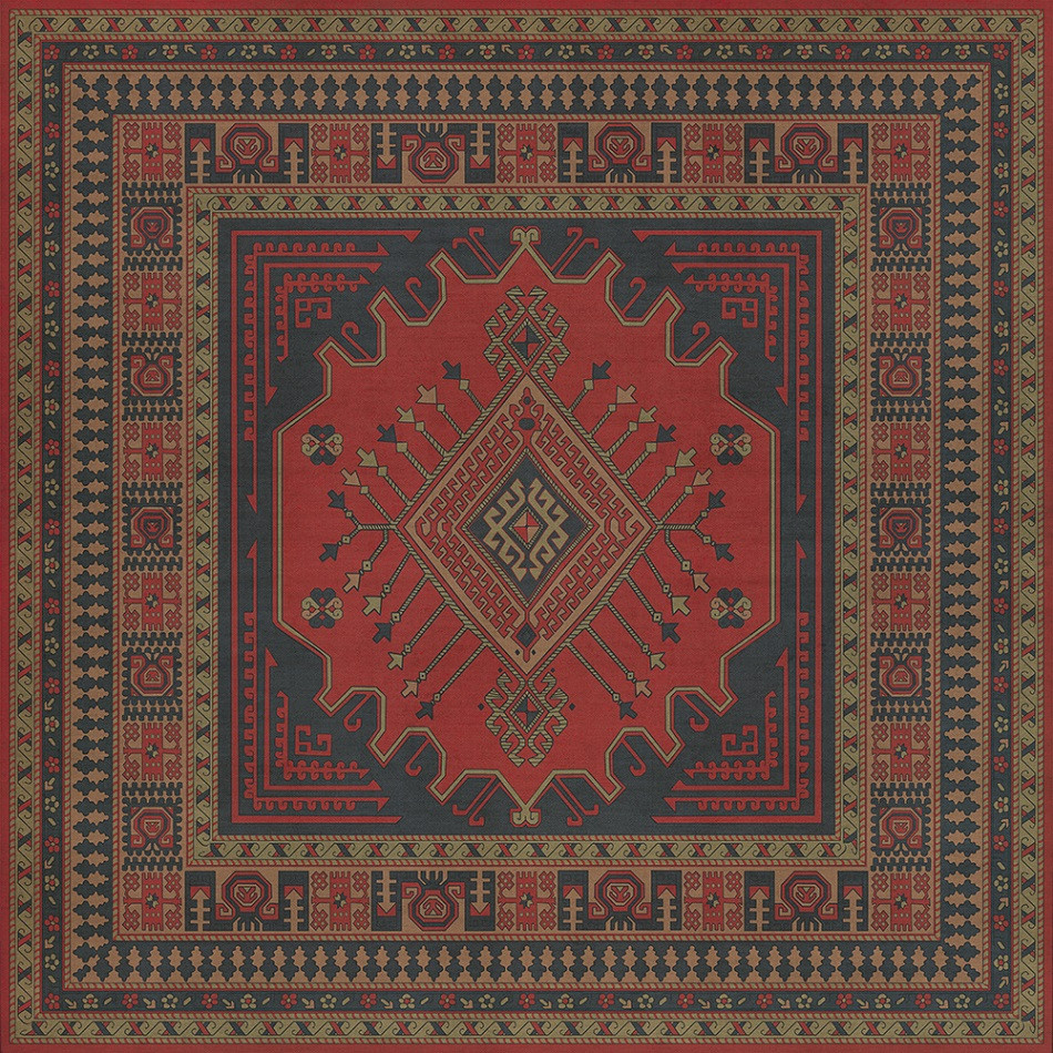 Bergama Volkan - vinyl floor cloth 96x96