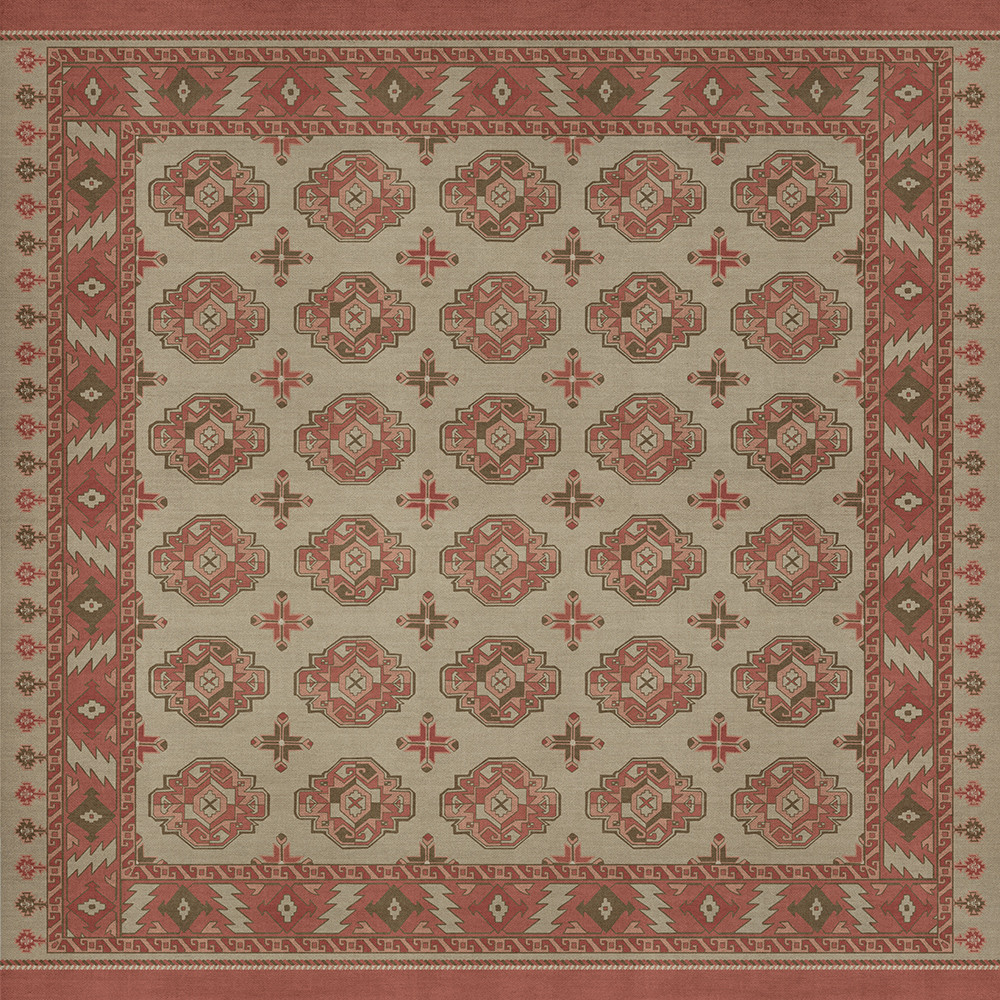Chuval Gul Lale - vinyl floor cloth 72x72