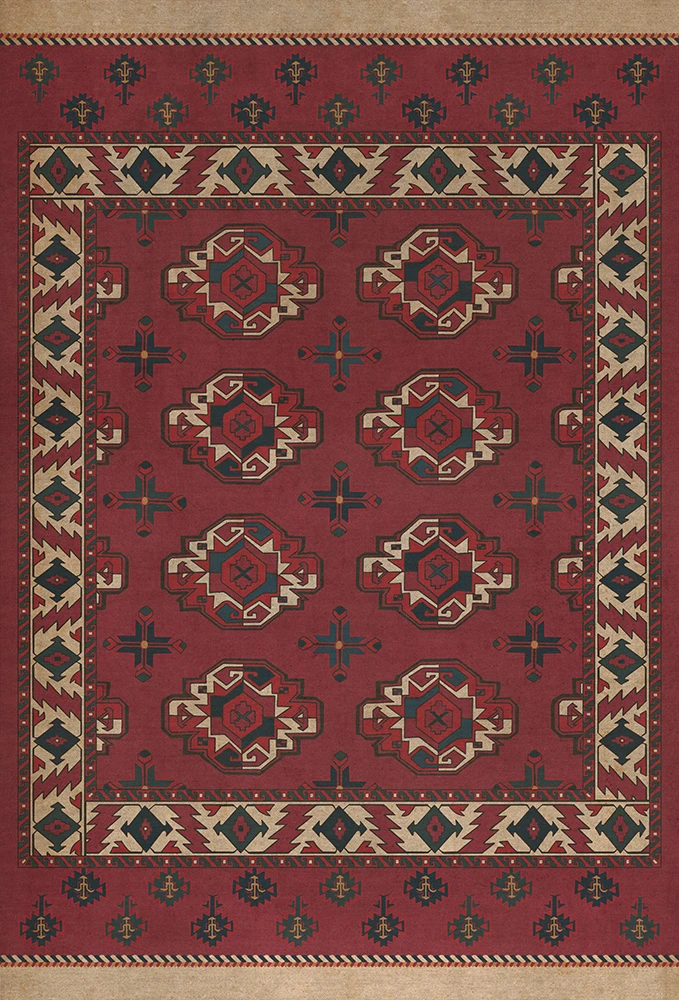 Chuval Gul Nazar - vinyl floor cloth sizes 30x44, 38x56