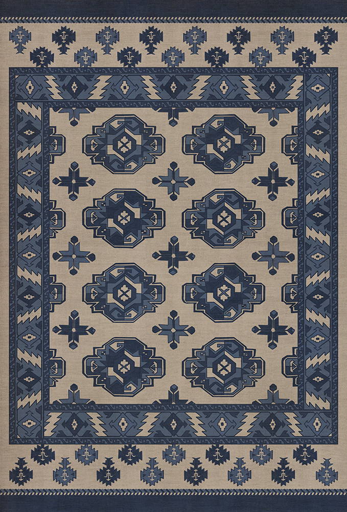 Chuval Gul Safin - vinyl floor cloth sizes 30x44, 38x56