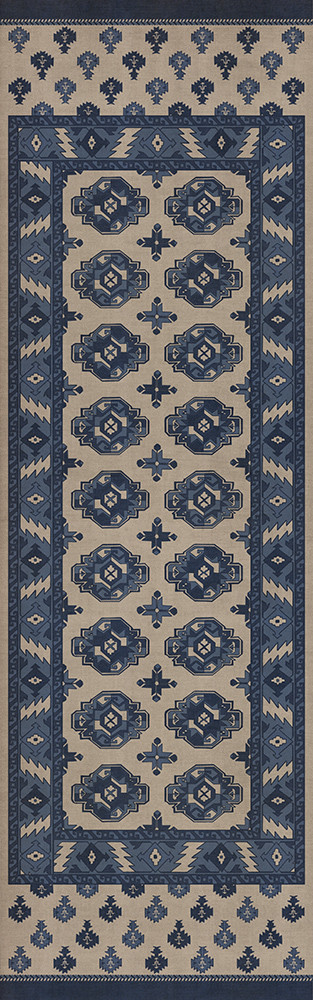 Chuval Gul Safin - vinyl floor cloth 24x77, 30x96, 26x83, 36x115