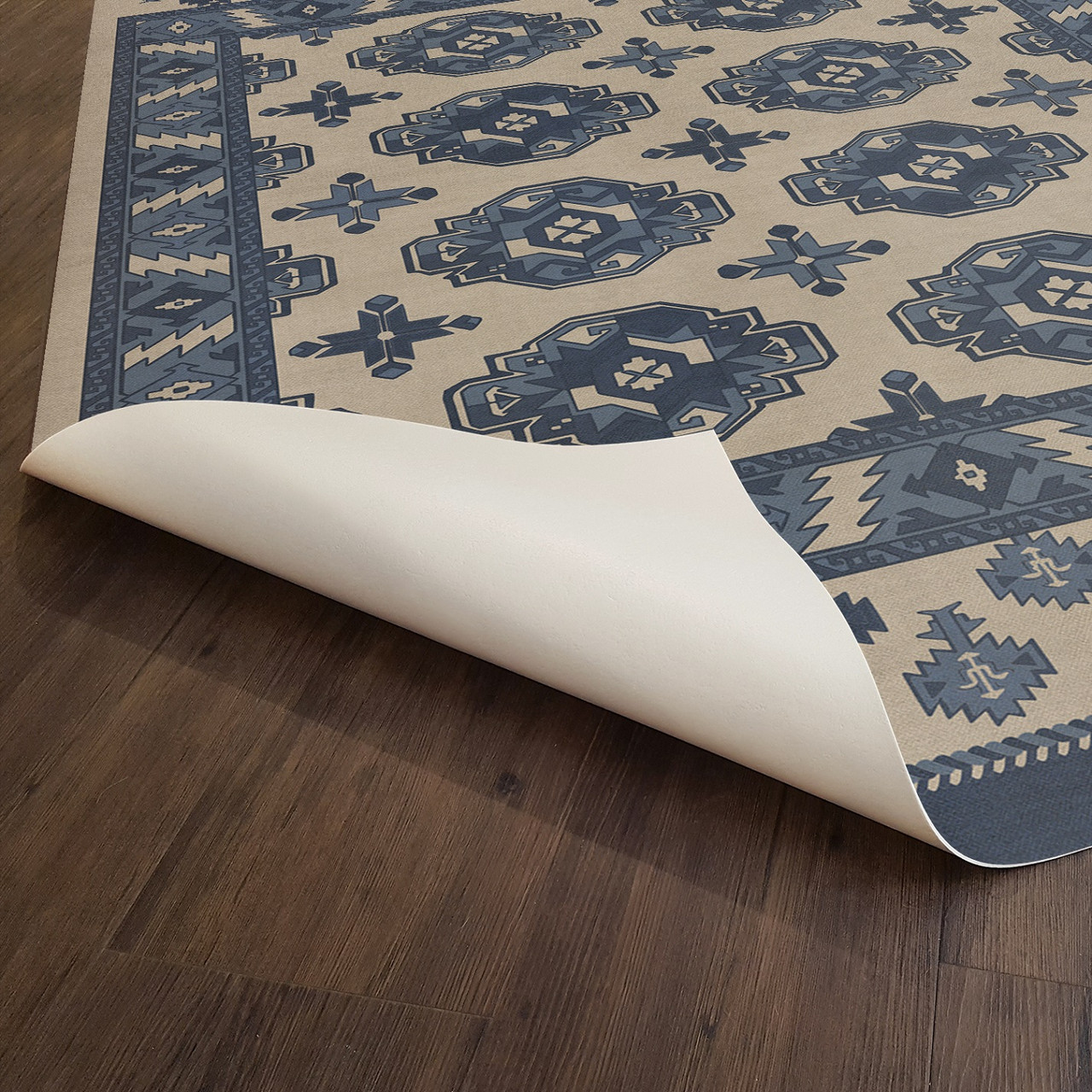 Chuval Gul Safin - vinyl floor cloth underside 