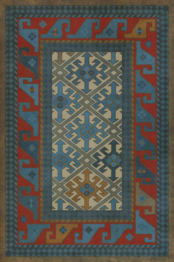 Daghestan Kruta - vinyl floor cloth sizes 20x30, 24x36