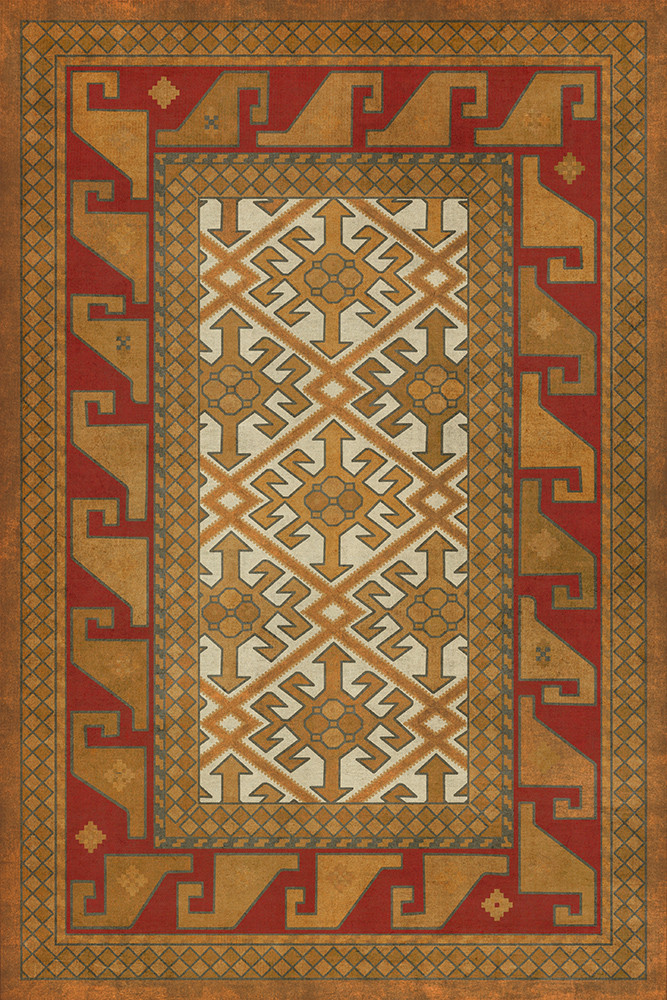 Daghestan Oolibka - vinyl floor cloth sizes 20x30, 24x36