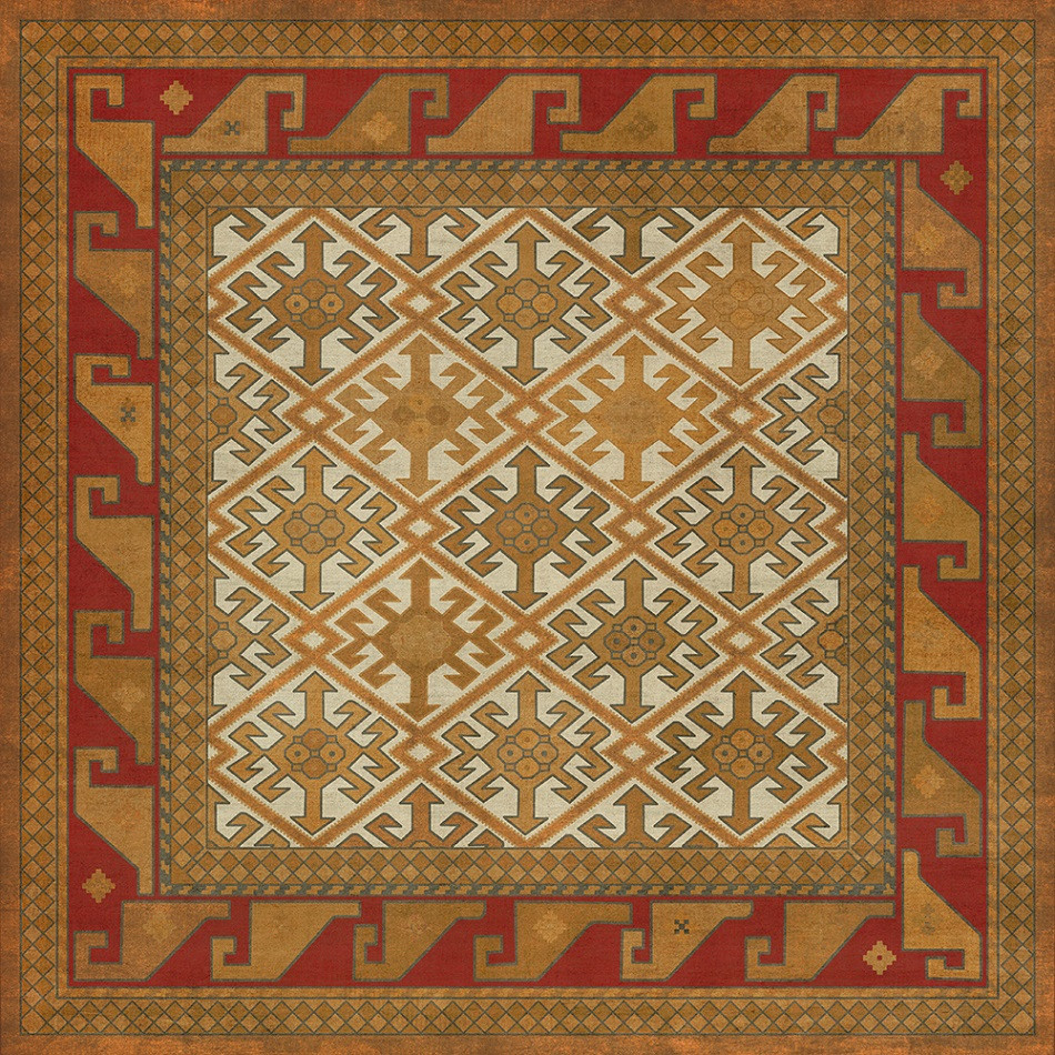 Daghestan Oolibka - vinyl floor cloth 36x36